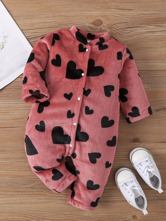 0-2Y Newborn Baby Rompers Spring Autumn Warm Fleece Boys Costume Baby Girls Clothing Lovely Overall Baby Outwear Jumpsuits ShopOnlyDeal