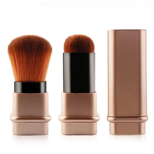1 Piece Loose Powder Foundation Makeup Brush | Mini Retractable Portable Blush Brush | Makeup Brush with Cover | Foundation Makeup Tool ShopOnlyDeal