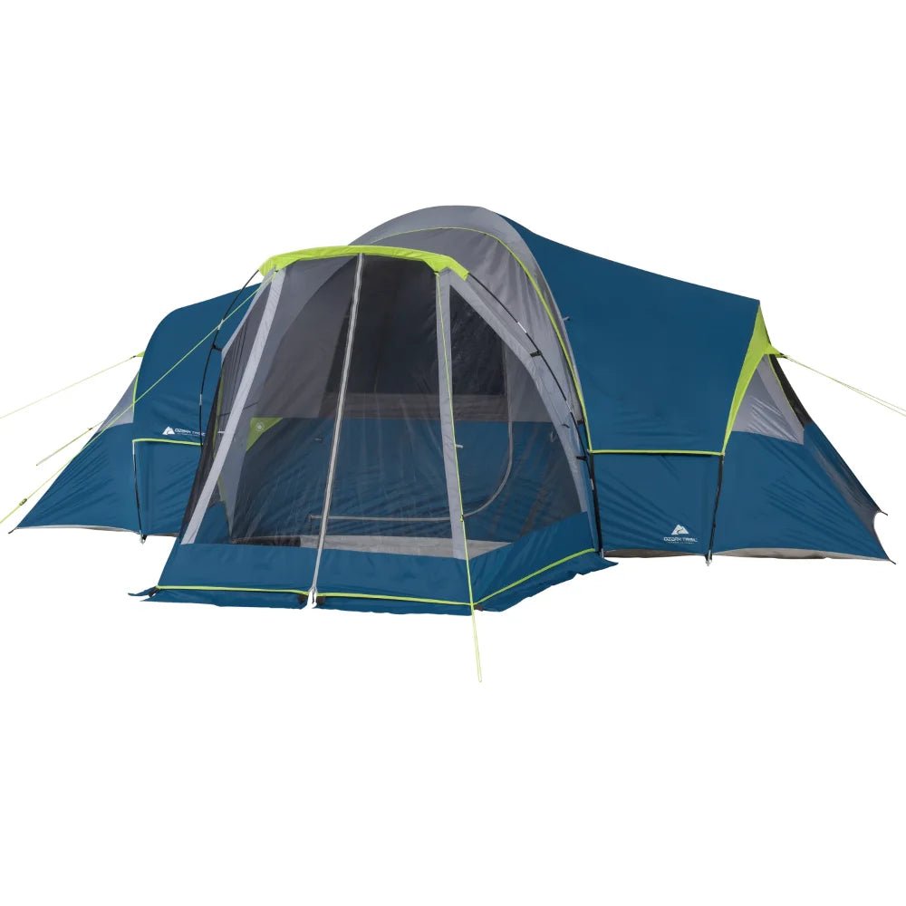 10-Person Family Camping Tent | Spacious 3-Room Design with Screen Porch ShopOnlyDeal