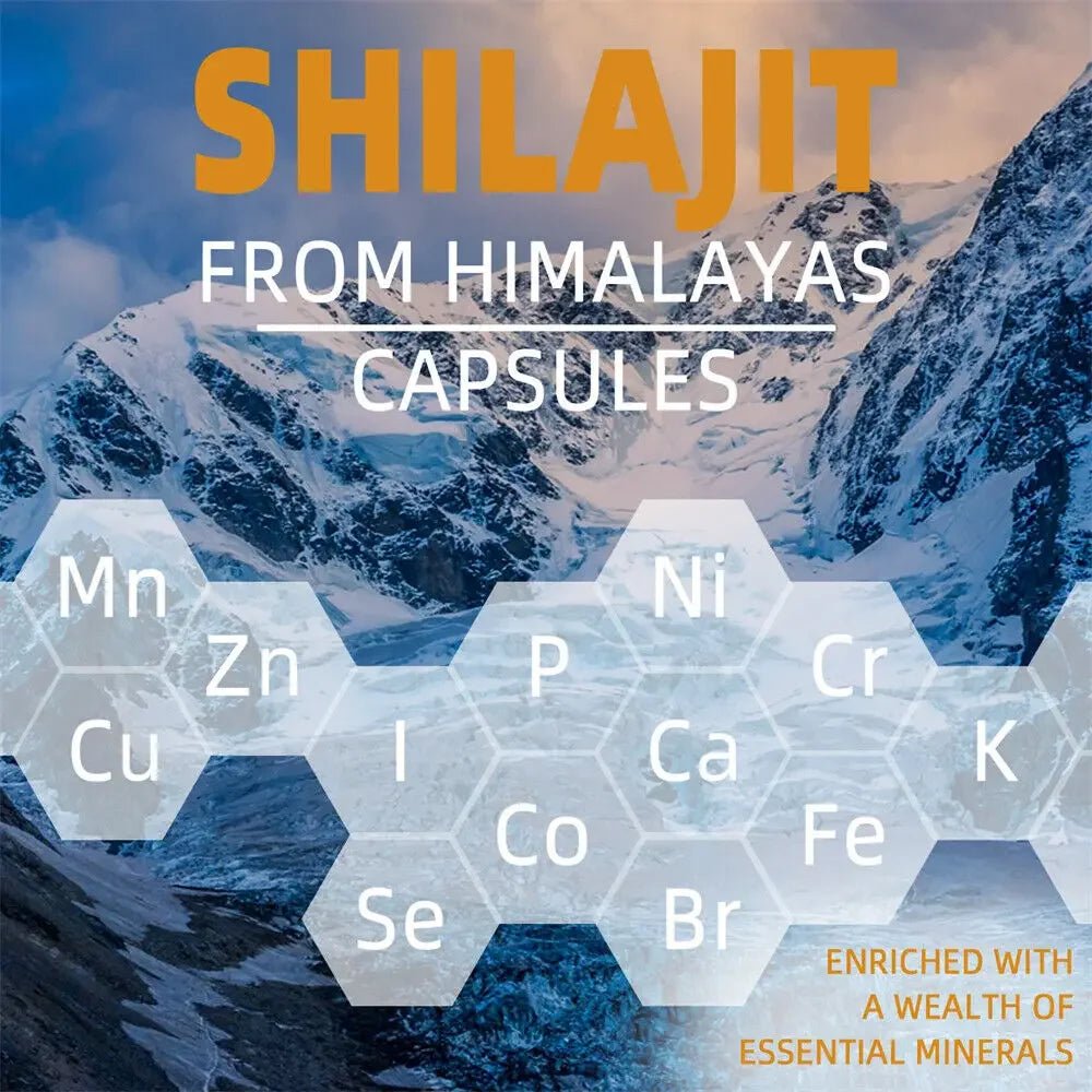 100% Organic Himalayan Shilajit Capsules - 500mg Pure Extract for Natural Antioxidant Support, Cognitive Enhancement, and Improved Wellness - Rich in Fulvic Acid & Minerals - Easy-to-Take Daily Supplement ShopOnlyDeal