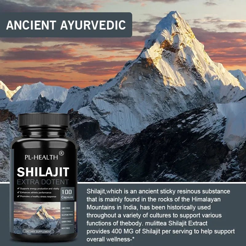 100% ORGANIC Shilajit CAPSULES Fulvic Acid - Premium PL-HEALTH Shilajit Extract Capsules - High-Quality, NSF Certified, GMP Compliant for Optimal Cellular Health, Enhanced Energy & Vitality, Convenient Daily Supplement for Revitalized Wellness" ShopOnlyDeal