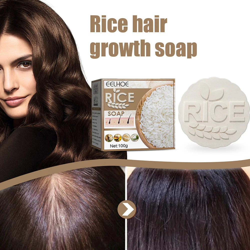 100g Rice Water Shampoo Non-Irritating Handmade Shampoo Soap Increase Gloss Clean Hair Soap Gentle Nourishing for All Hair Types ShopOnlyDeal