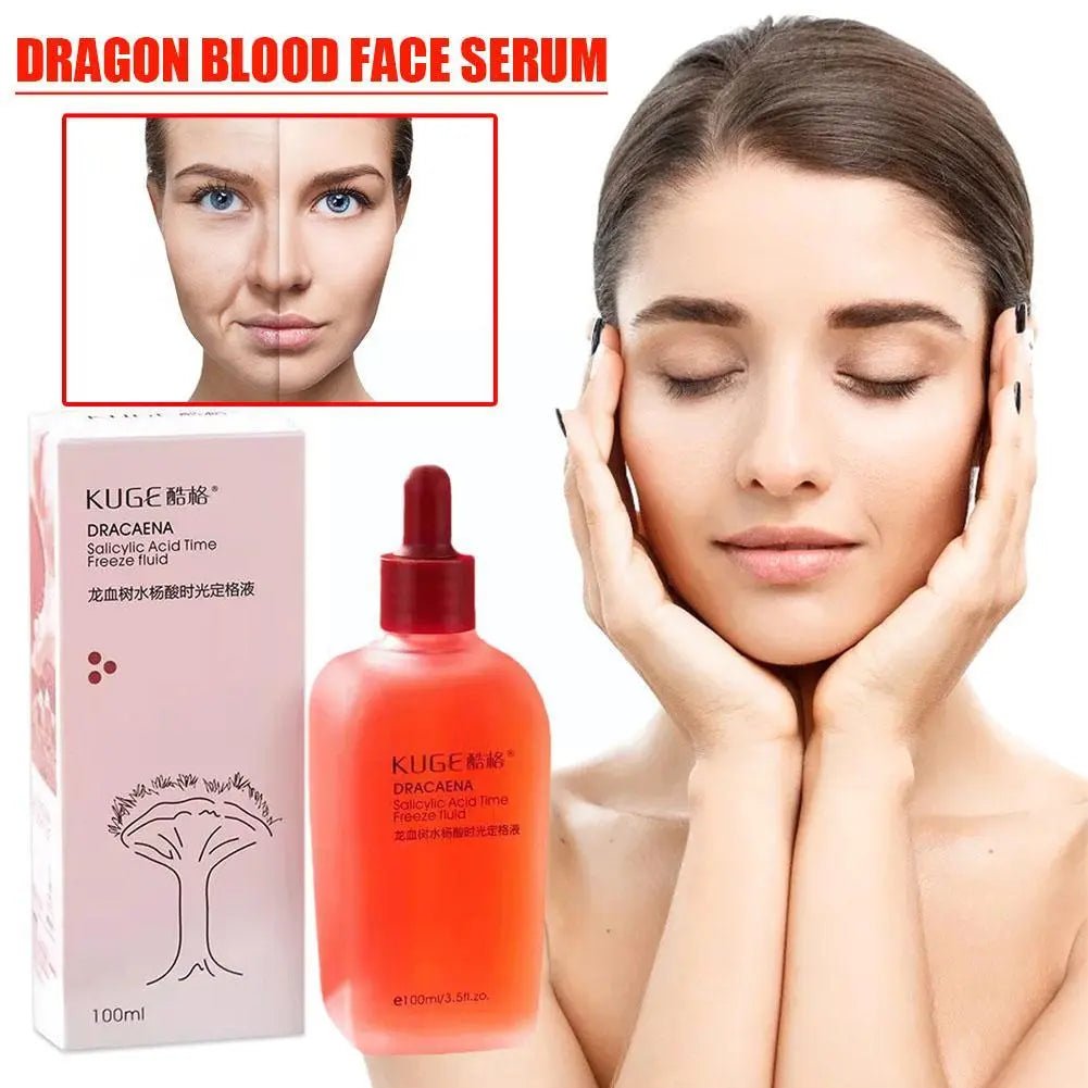 100ml Dragon Blood Salicylic Acid Time Freeze Fluid Serum Brightening Skin Rejuvenation Moisturizing Face Anti Aging Finely ShopOnlyDeal