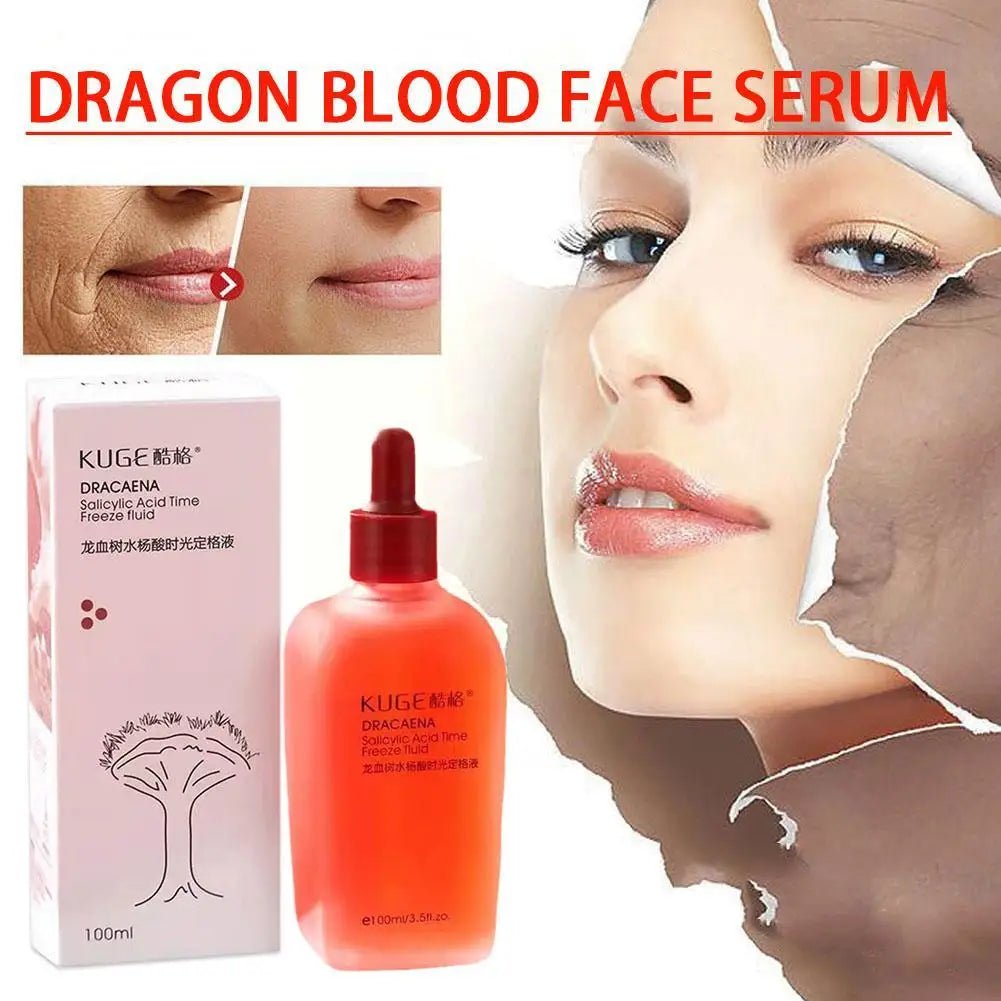 100ml Dragon Blood Salicylic Acid Time Freeze Fluid Serum Brightening Skin Rejuvenation Moisturizing Face Anti Aging Finely ShopOnlyDeal