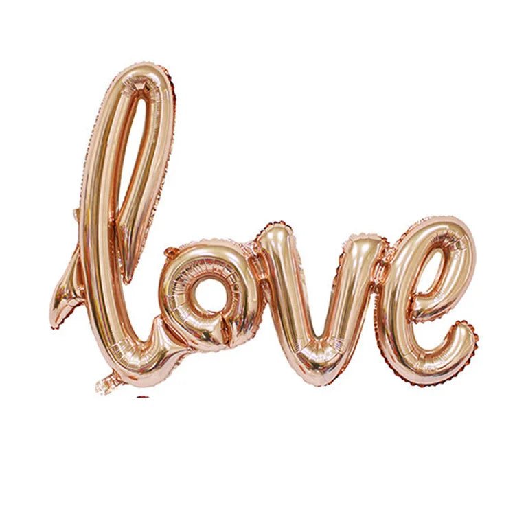 108cm LOVE Letter Foil Balloon - Wedding, Valentines, Anniversary, Birthday Party Decoration, Champagne Cup, Photo Booth Props 🎈❤️🥂 ShopOnlyDeal