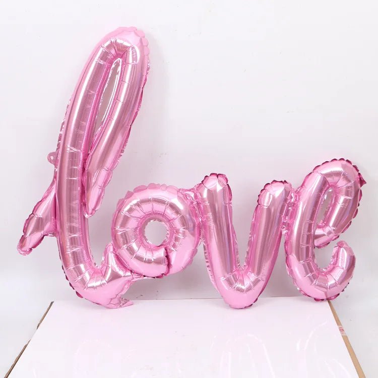 108cm LOVE Letter Foil Balloon - Wedding, Valentines, Anniversary, Birthday Party Decoration, Champagne Cup, Photo Booth Props 🎈❤️🥂 ShopOnlyDeal