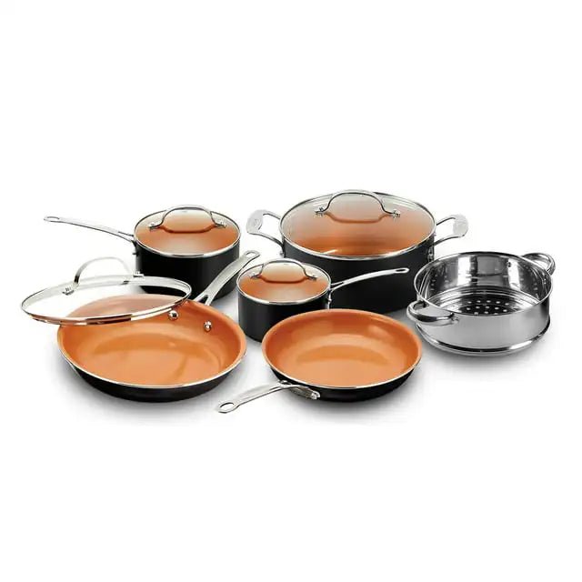 10Pc Copper Nonstick Cookware Set: Premium Pots and Pans for Versatile Cooking ShopOnlyDeal