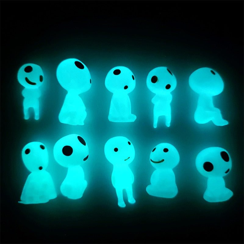 10Pcs Blue Luminous Tree Spirits Micro Landscape Figure Ornament Outdoor Glowing Miniature Statue Potted Mini Garden Accessories ShopOnlyDeal