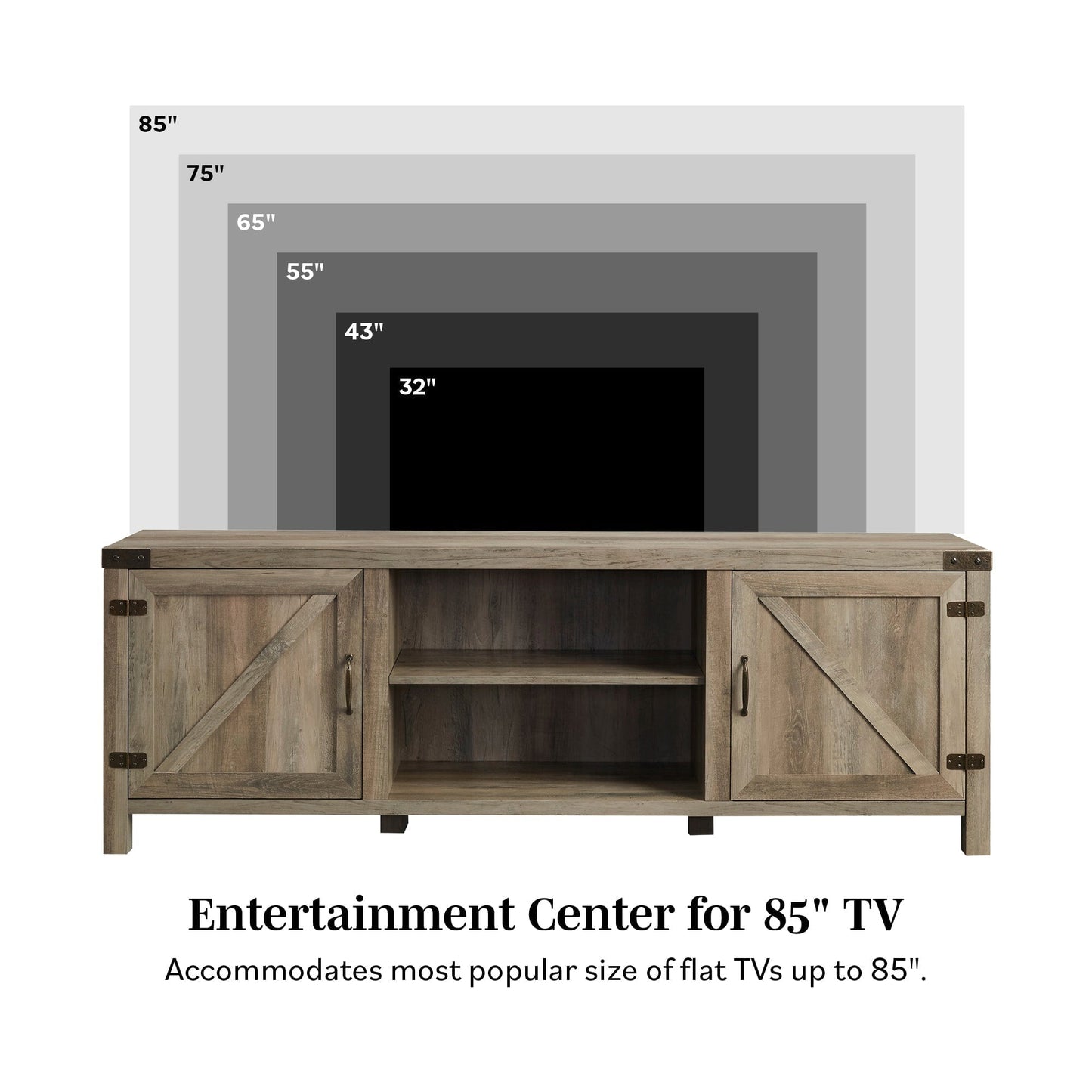 Barn Door TV Stand Walker Edison