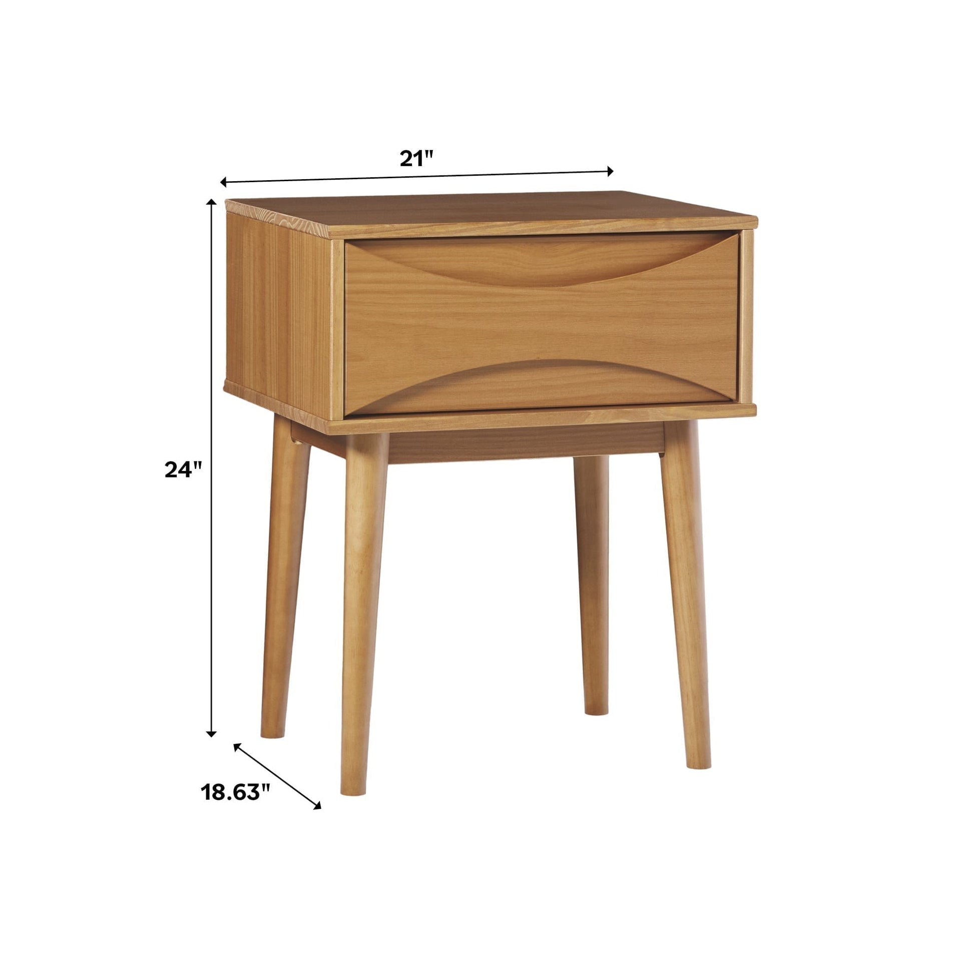 Atticus Solid Wood Mid-Century Modern Nightstand Walker Edison