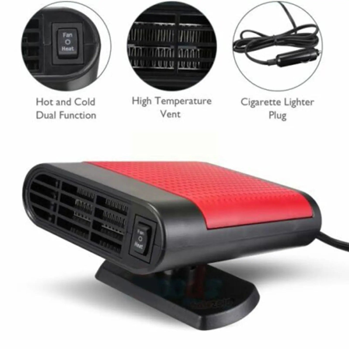 12V 500W Car Heater: Portable Electric Heating Fan with Quick Demisting, Efficient Defogger and Heat Defroster for Clear Visibility and Comfortable Driving Experience ShopOnlyDeal