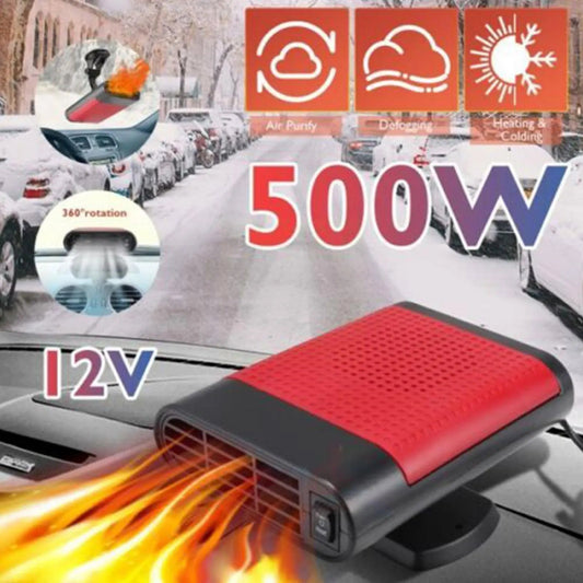 12V 500W Car Heater: Portable Electric Heating Fan with Quick Demisting, Efficient Defogger and Heat Defroster for Clear Visibility and Comfortable Driving Experience ShopOnlyDeal