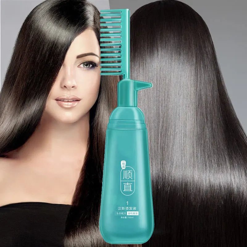 150ml Keratin-Infused Hair Straightener Cream: Comb-Type Application for Frizz-Free, Silky Smooth Locks ShopOnlyDeal