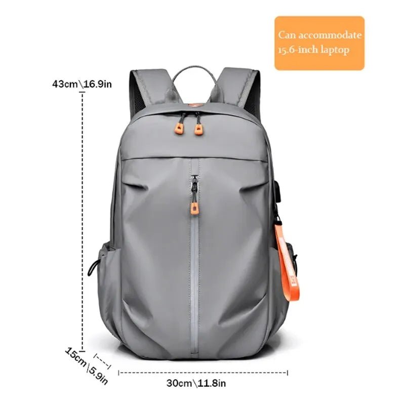 15.6 Inch Waterproof Pu Backpack Fashion Casual Men Multifunctional Usb Charging Commute Laptop Backpack ShopOnlyDeal