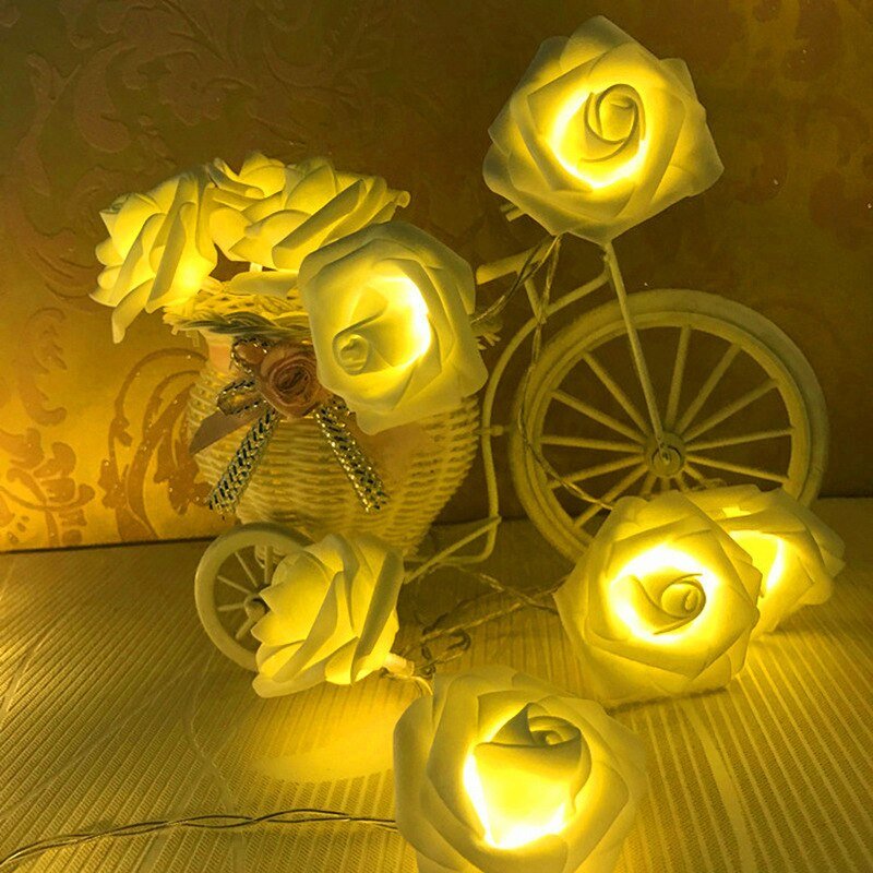 1.5M 10 led Garland AA Battery LED Rose Christmas Lights Holiday String Lights New Year Wedding Decoration Flower Bulbs LED Lamp ShopOnlyDeal