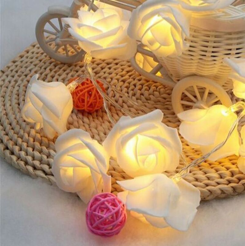 1.5M 10 led Garland AA Battery LED Rose Christmas Lights Holiday String Lights New Year Wedding Decoration Flower Bulbs LED Lamp ShopOnlyDeal