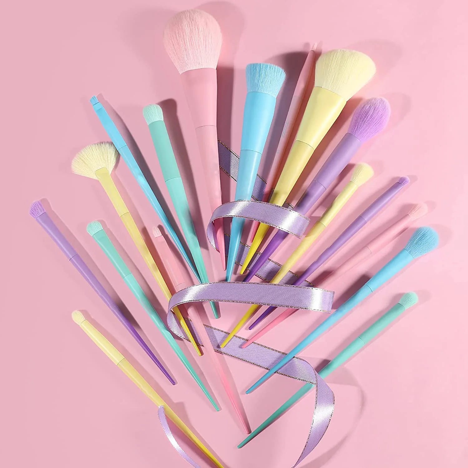17 Color Multi-Color Makeup Brushes Color Brushes     Makeup Brush Set Makeup Tools Full Set ShopOnlyDeal