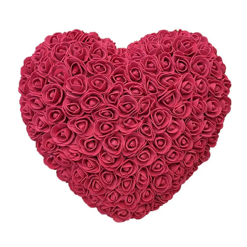 18cm Rose Flower Heart | Valentine's Day Gift for Girlfriends | Completed Red PE Flower Heart Mold | Wedding/Birthday Gift ShopOnlyDeal