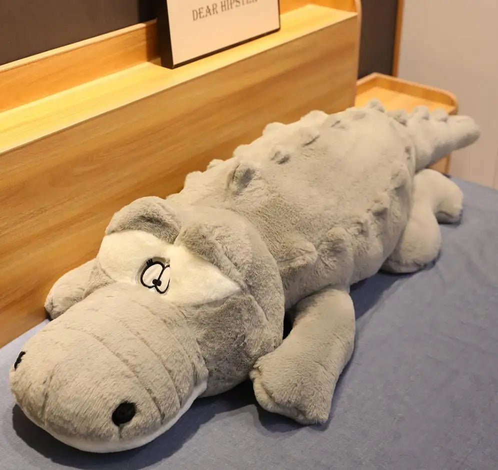 1pc 150CM Big Size Lying Crocodile Plush Pillow Mat Plush Crocodile Soft Stuffed Animal Toy Cartoon Plush Dolls Kids Girl Gift ShopOnlyDeal