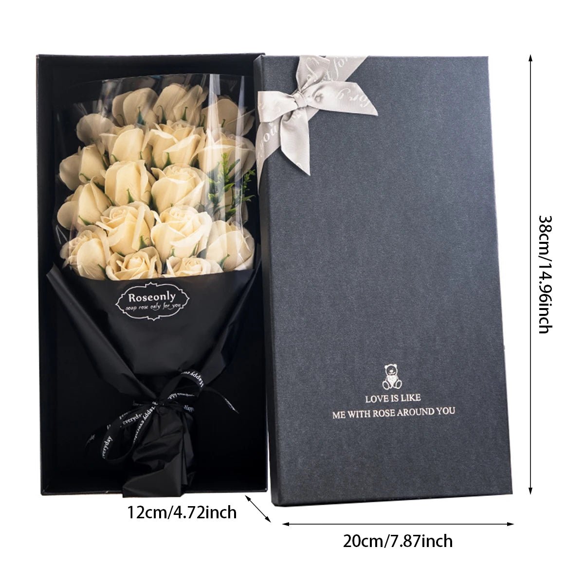 1Pc Simulated Rose Soap Flower Gift Box: Ideal for Valentine's Day Confessions, Weddings, Birthday Gifts for Girlfriends ShopOnlyDeal