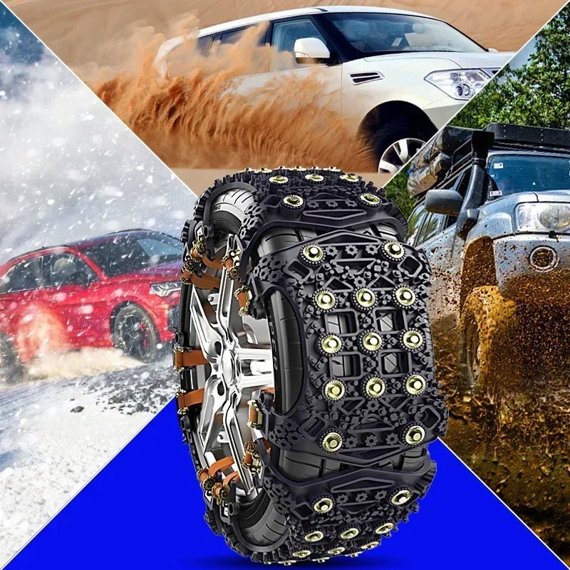 1Pcs Universal Car Tire Wheel Chain - Durable Plastic Snow Chains for Car, Truck, SUV - Winter Off-Road Accessories, 4x4 Traction for General-Purpose Vehicles ShopOnlyDeal