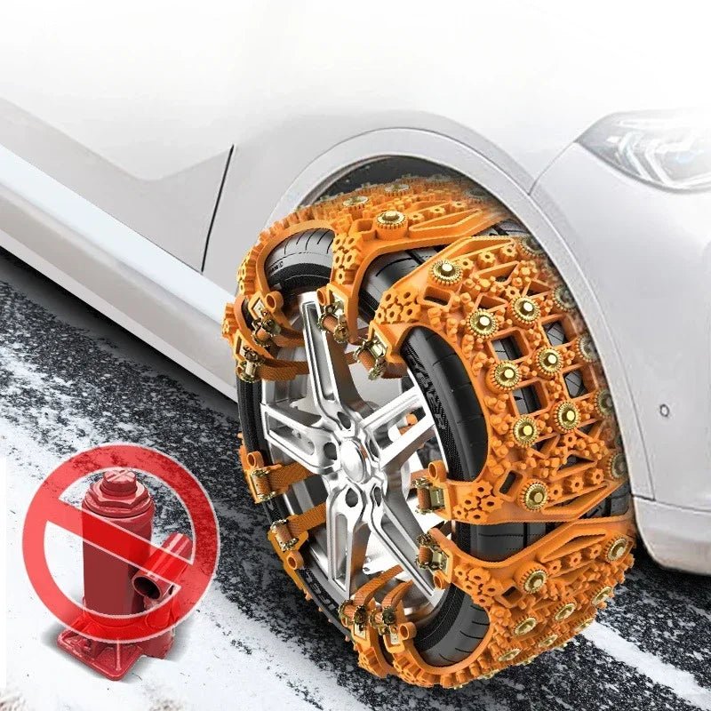 1Pcs Universal Car Tire Wheel Chain - Durable Plastic Snow Chains for Car, Truck, SUV - Winter Off-Road Accessories, 4x4 Traction for General-Purpose Vehicles ShopOnlyDeal