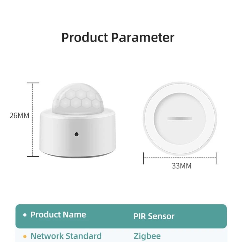 2-in-1 Zigbee Mini PIR Motion Detector + Bright Lux Light | Passive Infrared Security Burglar Alarm Sensor ShopOnlyDeal