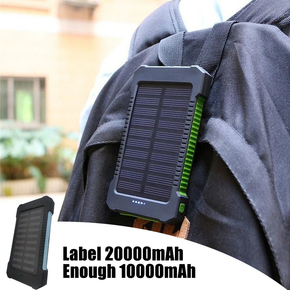20000mAh Solar Charger Power Bank Portable Dual USB Energy Camping Flashlight Case DIY Box Micro Output ShopOnlyDeal