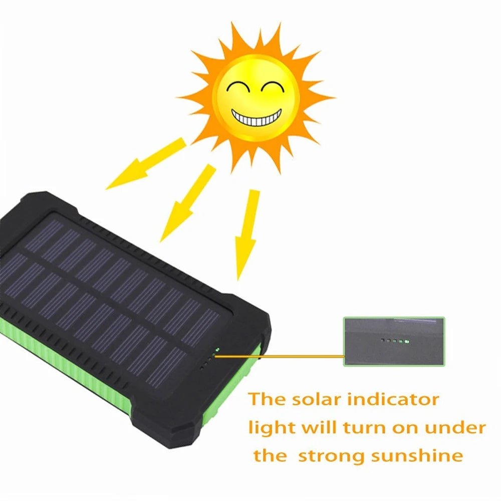 20000mAh Solar Charger Power Bank Portable Dual USB Energy Camping Flashlight Case DIY Box Micro Output ShopOnlyDeal