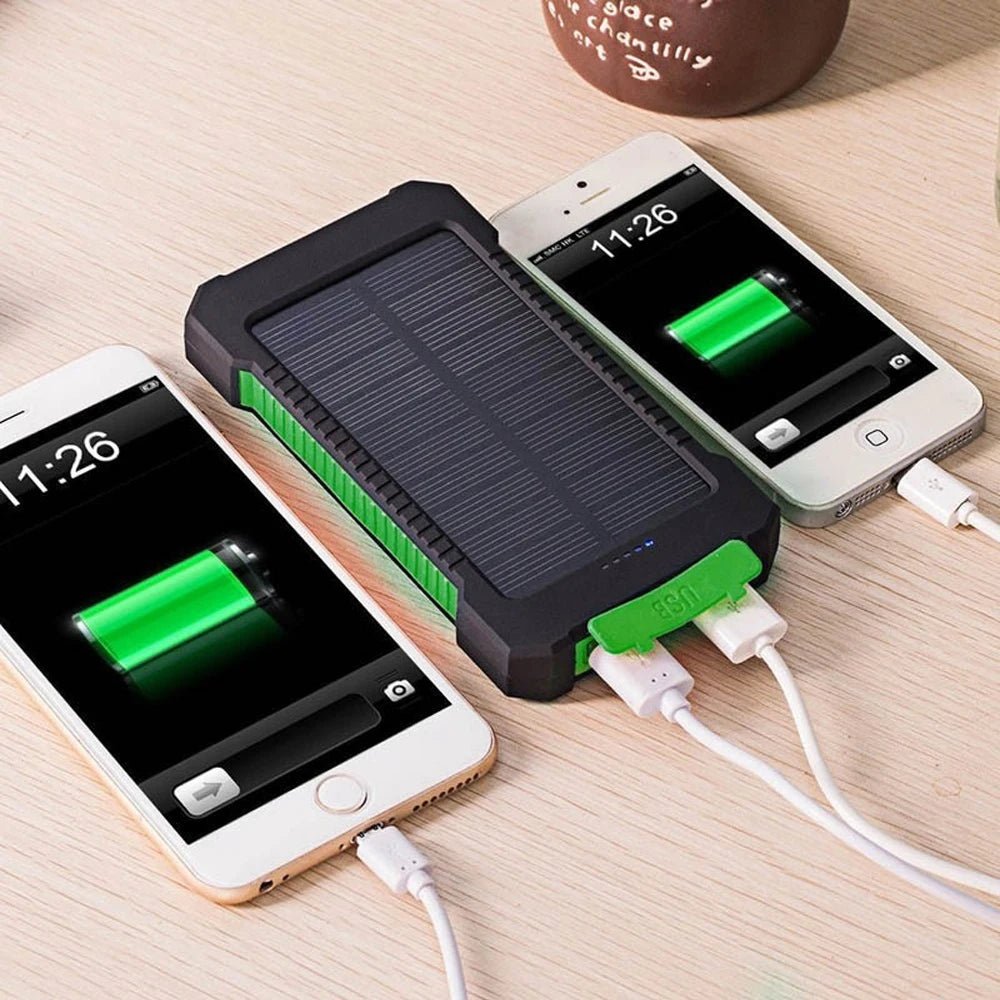 20000mAh Solar Charger Power Bank Portable Dual USB Energy Camping Flashlight Case DIY Box Micro Output ShopOnlyDeal