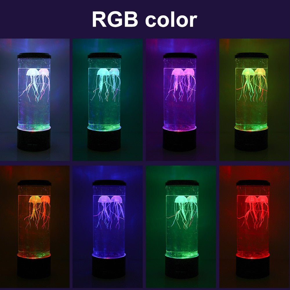 2022 Jellyfish Lamps  Fantasy Jelly Fish Light Aquarium Relaxing Mood Lamp Kid Toy Gift Night Lights Remote Control Table Lamp ShopOnlyDeal