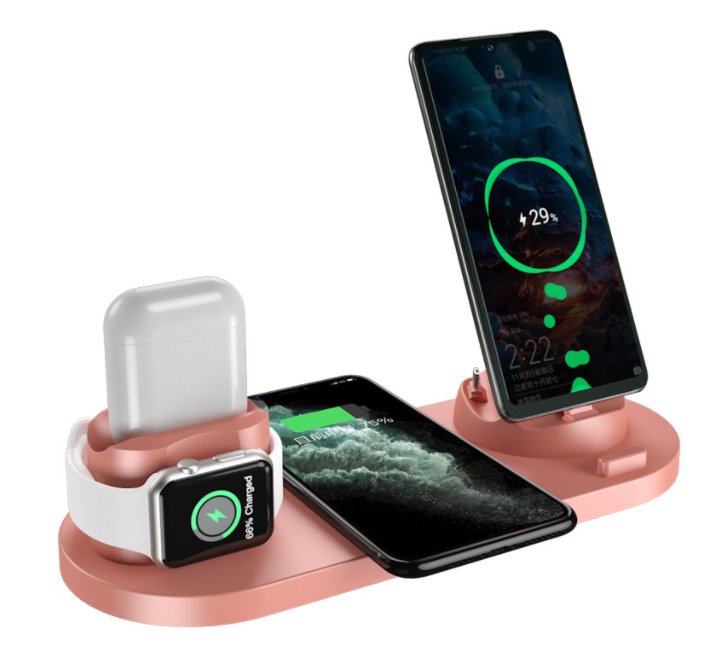 2022 Wireless Charger For IPhone14 13 Fast Charger For Phone Fast Charging Pad For Phone Watch 6 In 1 Charging Dock Station ShopOnlyDeal