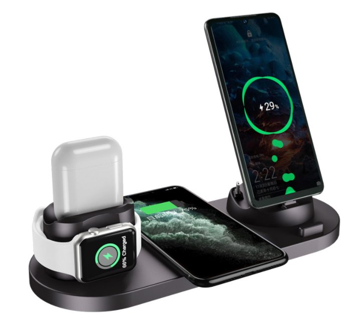 2022 Wireless Charger For IPhone14 13 Fast Charger For Phone Fast Charging Pad For Phone Watch 6 In 1 Charging Dock Station ShopOnlyDeal