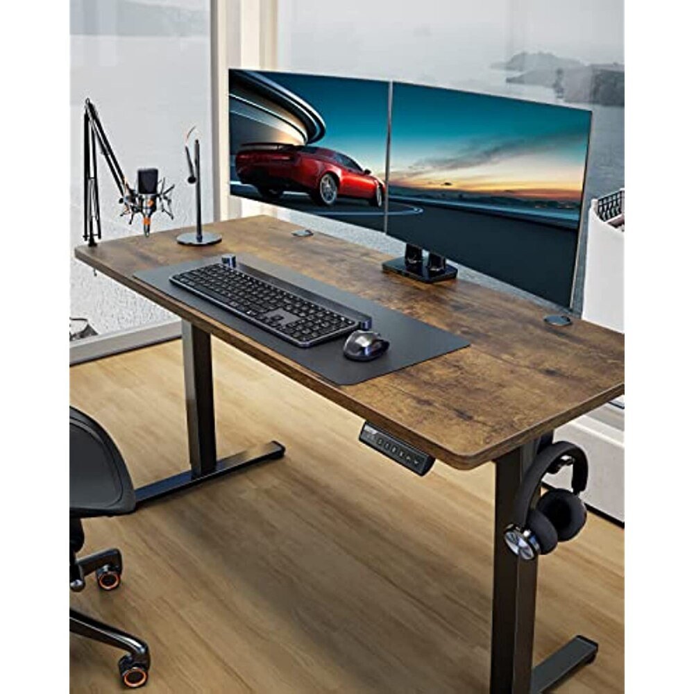 2023 Height Adjustable Electric Standing Desk 48 x 24 Inches Sit Stand up Desk Memory Computer Home Office Desk ShopOnlyDeal