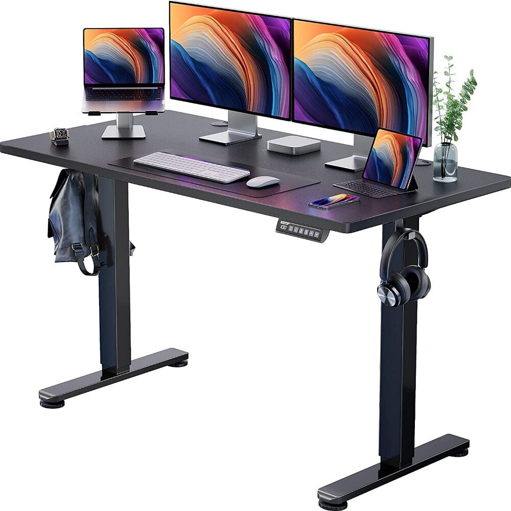 2023 Height Adjustable Electric Standing Desk 48 x 24 Inches Sit Stand up Desk Memory Computer Home Office Desk ShopOnlyDeal