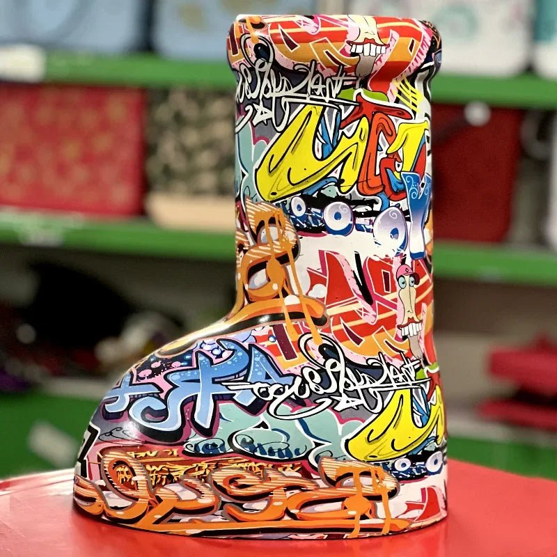 2023 New Big Red Boots Astroboy - Women and Men's Sarah Snyder Rain Boots - Thick Bottom, Big Round Toe Flat Slip-on Cartoon Boots - Unique Gifts ShopOnlyDeal