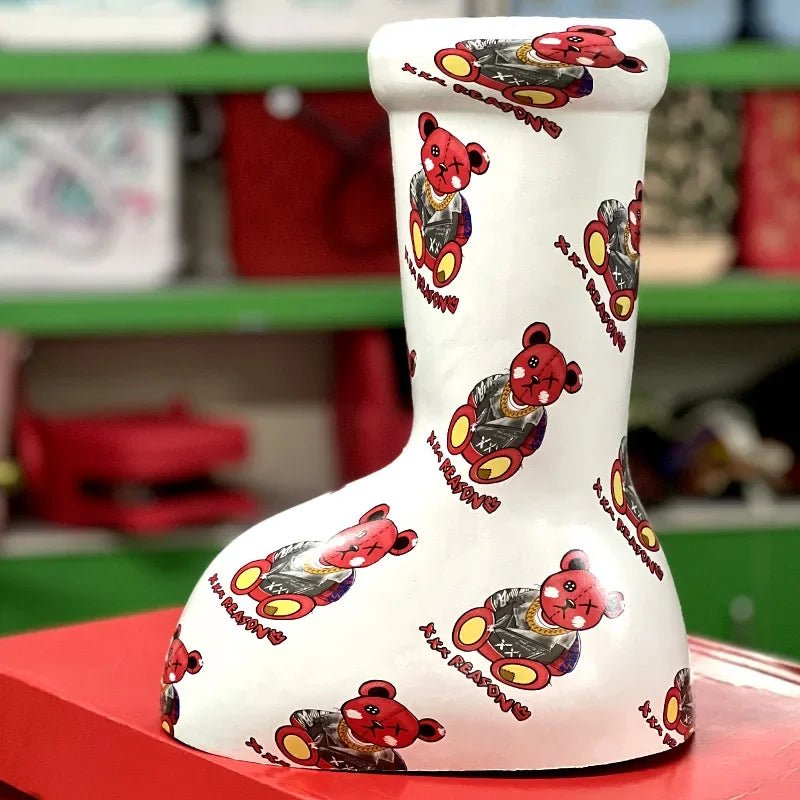 2023 New Big Red Boots Astroboy - Women and Men's Sarah Snyder Rain Boots - Thick Bottom, Big Round Toe Flat Slip-on Cartoon Boots - Unique Gifts ShopOnlyDeal