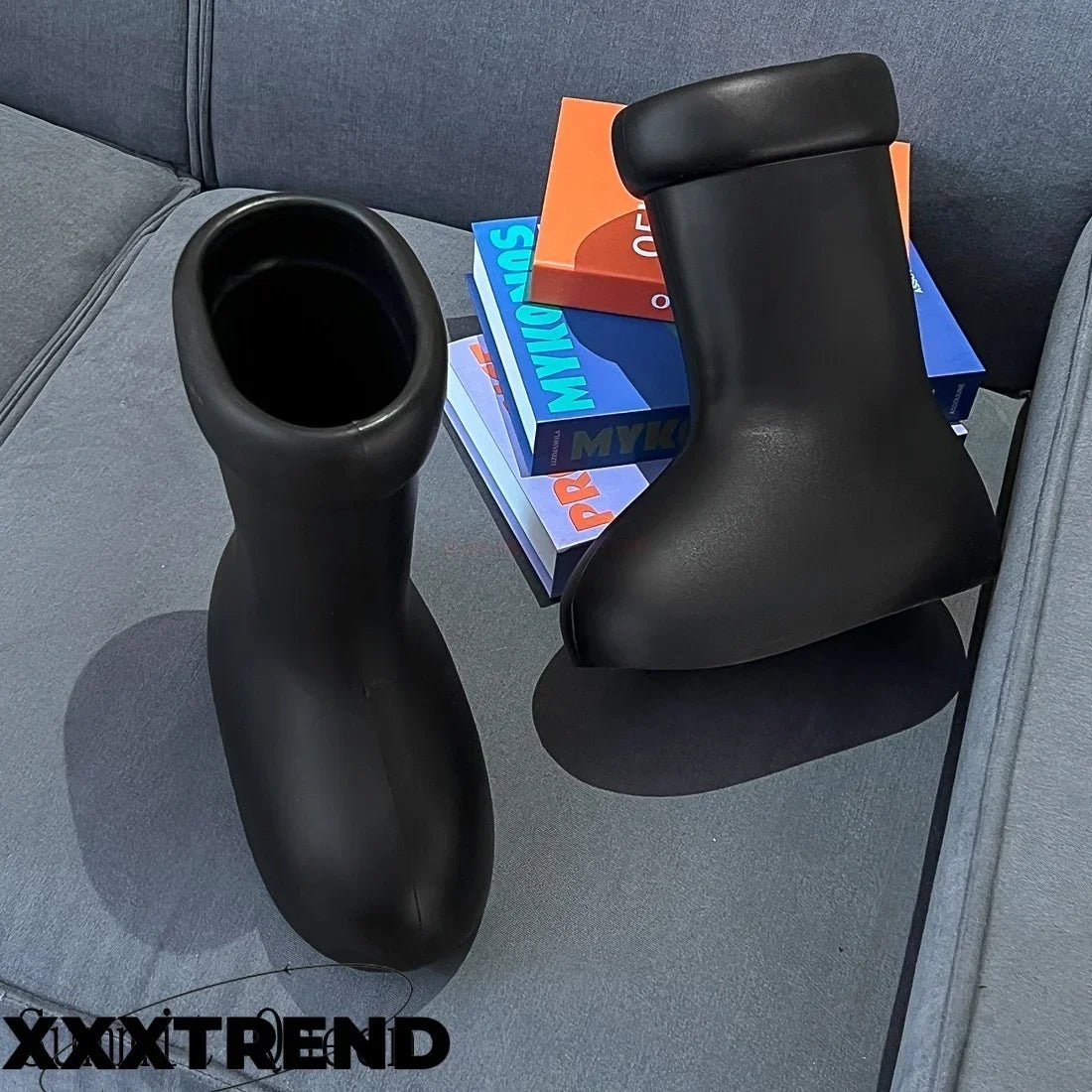 2023 New Big Red Boots Astroboy - Women and Men's Sarah Snyder Rain Boots - Thick Bottom, Big Round Toe Flat Slip-on Cartoon Boots - Unique Gifts ShopOnlyDeal