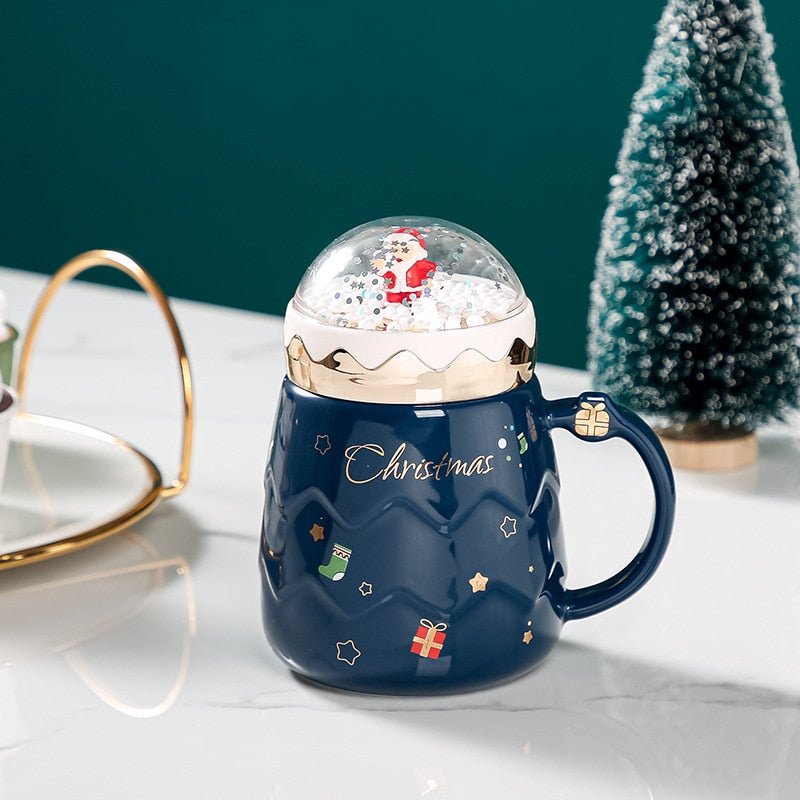 2023 Newest Christmas Mugs Couples Ceramic Santa Claus Figurines Creative Xmas Gift New Lid Design Office Home Milk Coffee Cup ShopOnlyDeal