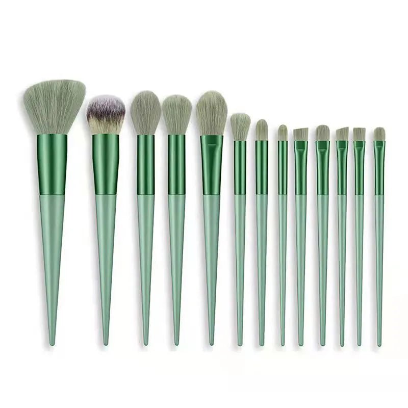 2024 13PCS Makeup Brushes Set | Eye Shadow, Foundation, & Blush Cosmetic Tools | Soft Blending Beauty Makeup Tool Kit ShopOnlyDeal