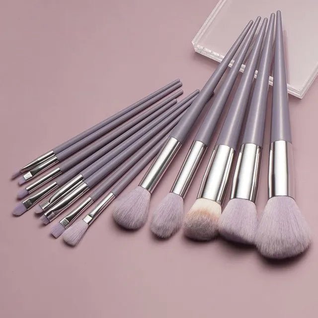 2024 13PCS Makeup Brushes Set | Eye Shadow, Foundation, & Blush Cosmetic Tools | Soft Blending Beauty Makeup Tool Kit ShopOnlyDeal