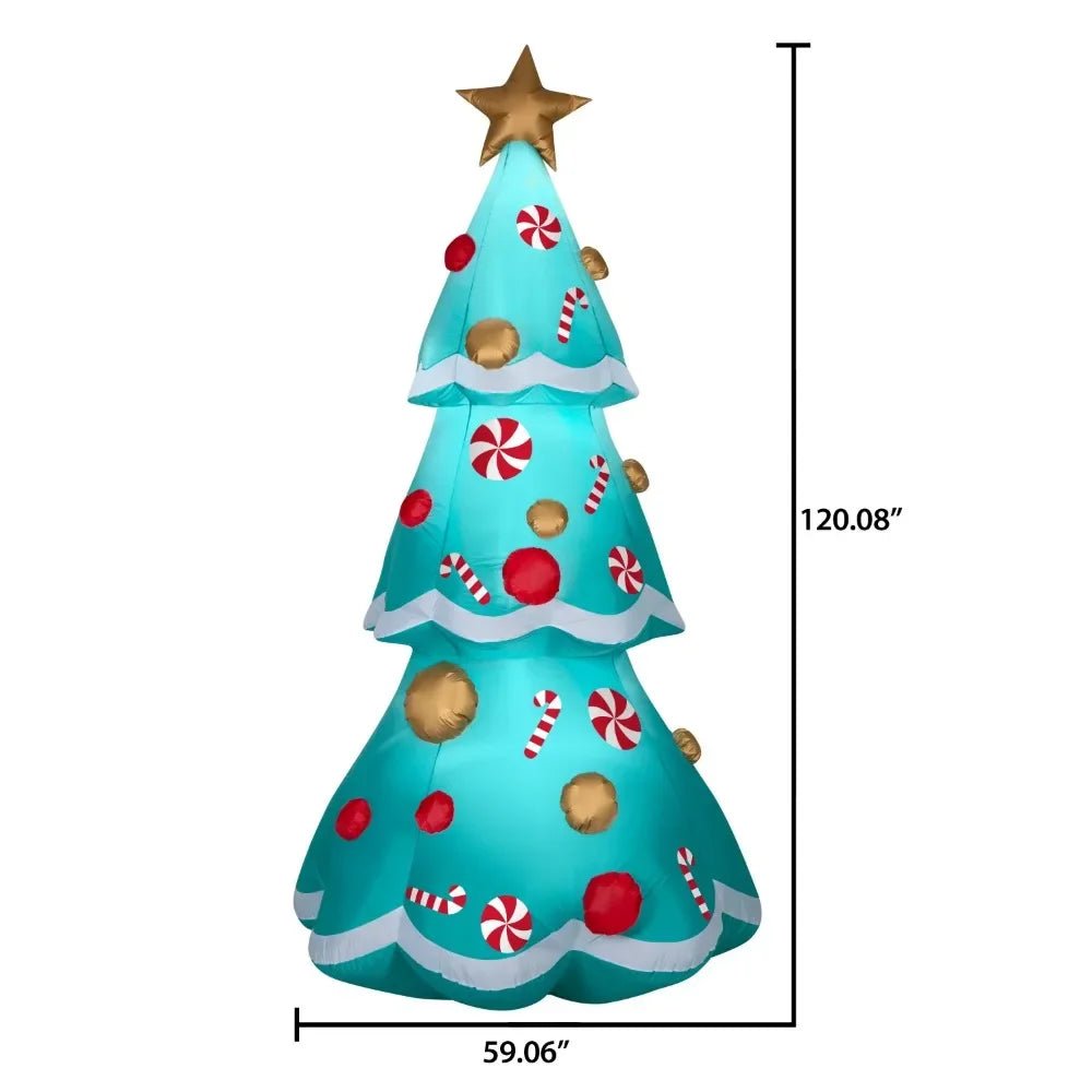 2024 Airblown Inflatables 10-Foot Christmas Tree Inflatable - Outdoor Holiday Decorations for a Merry Home - Festive Christmas Outside Decoration Supplies ShopOnlyDeal