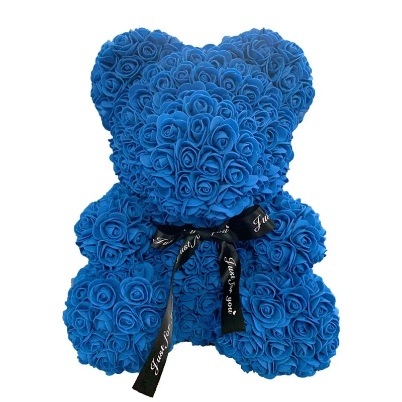 2024 Edition: 40cm Rose Bear with Heart - The Ultimate Artificial Flower Teddy Bear for Women, Perfect for Valentine's, Weddings, Birthdays, and Christmas Gifts ShopOnlyDeal