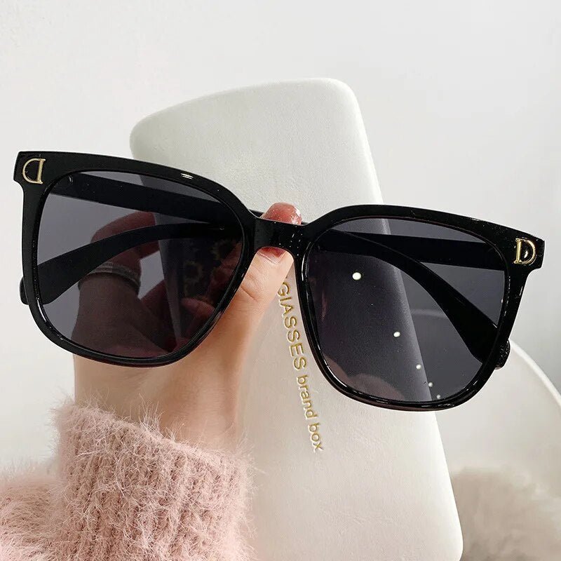 2024 Fashion Oversized Sunglasses Woman Brand Designer Vintage Square Sun Glasses Female Big Frame Gradient Shades Oculos De Sol ShopOnlyDeal