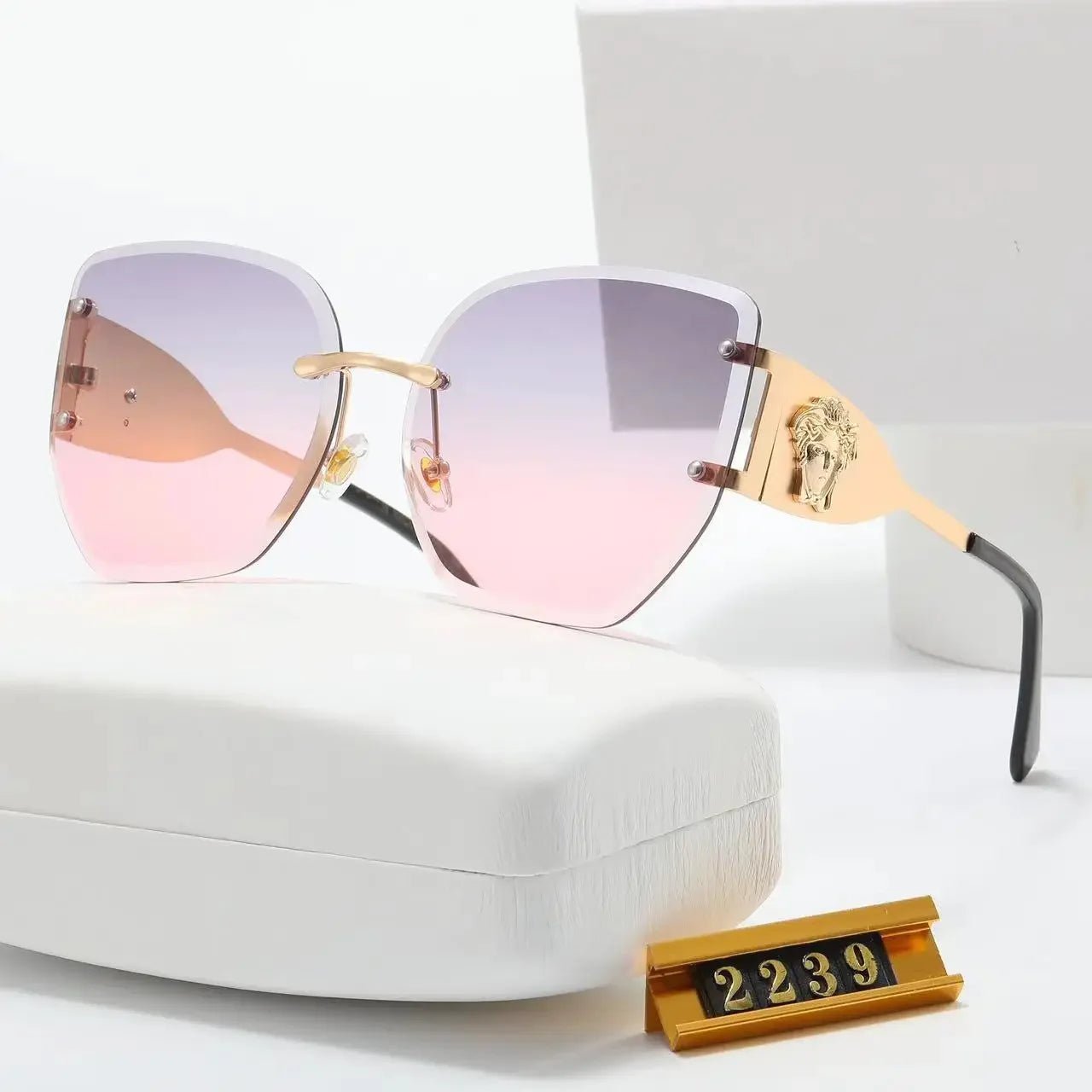 2024 Hot Luxury Brand New European and American Men's and Women's Fashionable Sunglasses | Frameless Retro Glasses ShopOnlyDeal