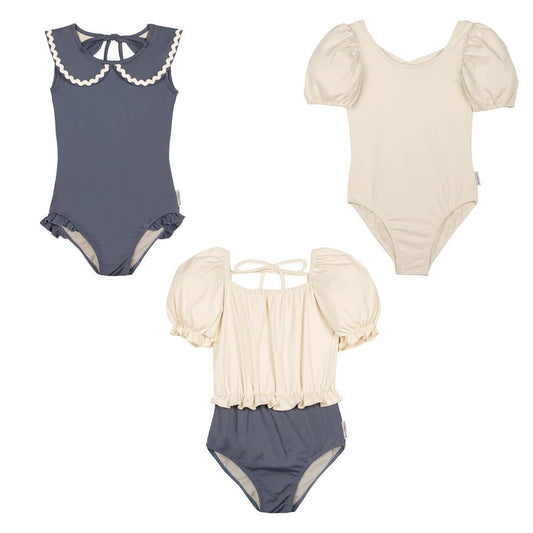 2024 Kids Swimwear Sets | Solid Color Summer Essentials | Brand Baby Girls One-Piece Swimsuits | Holiday & Seaside Outwear for Toddlers ShopOnlyDeal