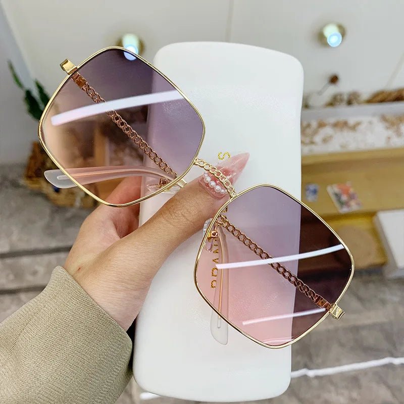 2024 New Fashion Classic Oversize Sunglasses: Elevate Your Look with Luxury Metal Big Frame Sun Glasses - UV400 Protection ShopOnlyDeal