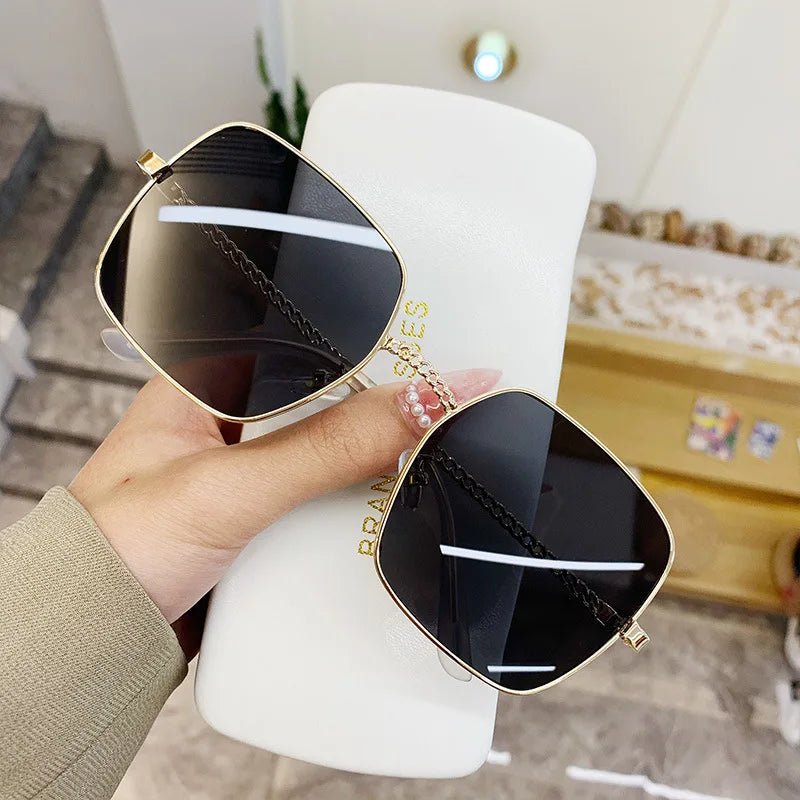 2024 New Fashion Classic Oversize Sunglasses: Elevate Your Look with Luxury Metal Big Frame Sun Glasses - UV400 Protection ShopOnlyDeal