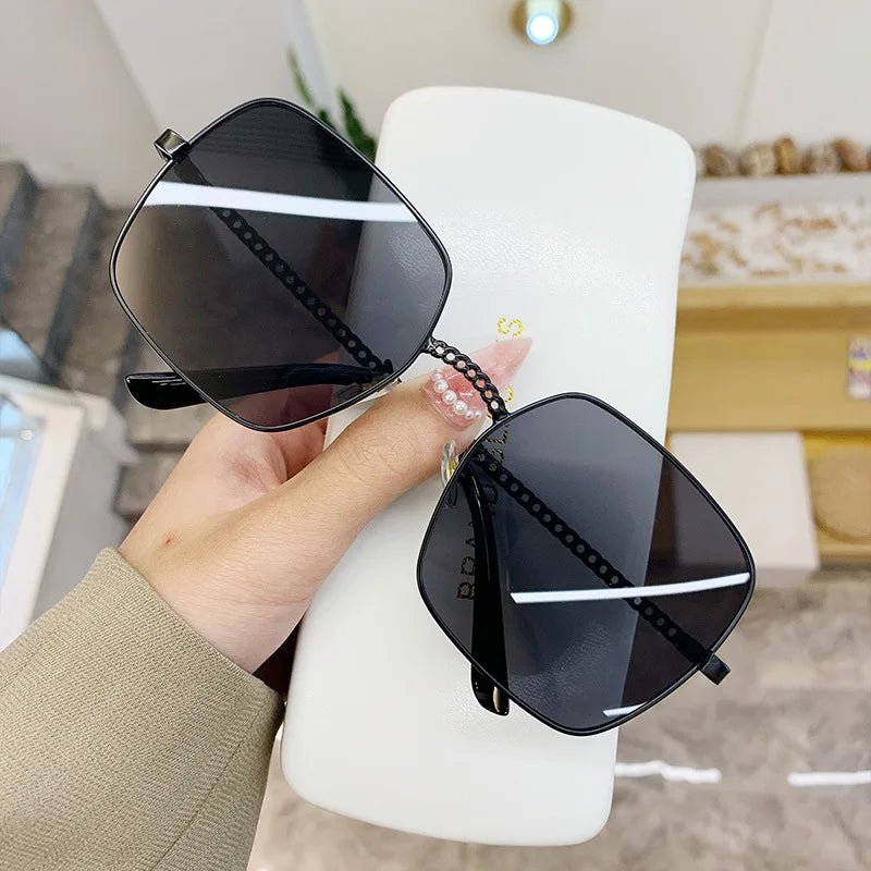 2024 New Fashion Classic Oversize Sunglasses: Elevate Your Look with Luxury Metal Big Frame Sun Glasses - UV400 Protection ShopOnlyDeal