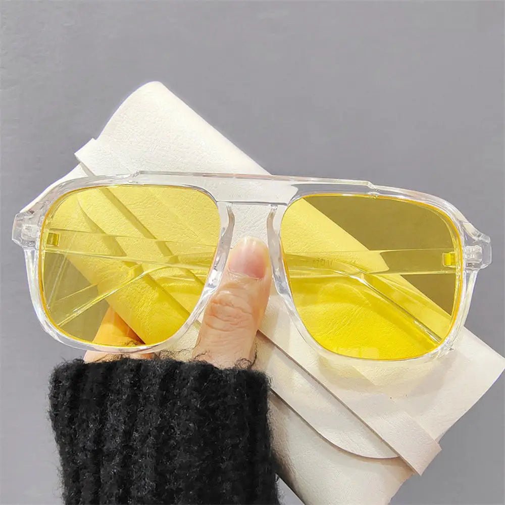 2024 New Oversized Frame Sunglasses: Fashionable Anti-Blue Light Transparent Glasses for Women and Men - UV400 Eyewear ShopOnlyDeal